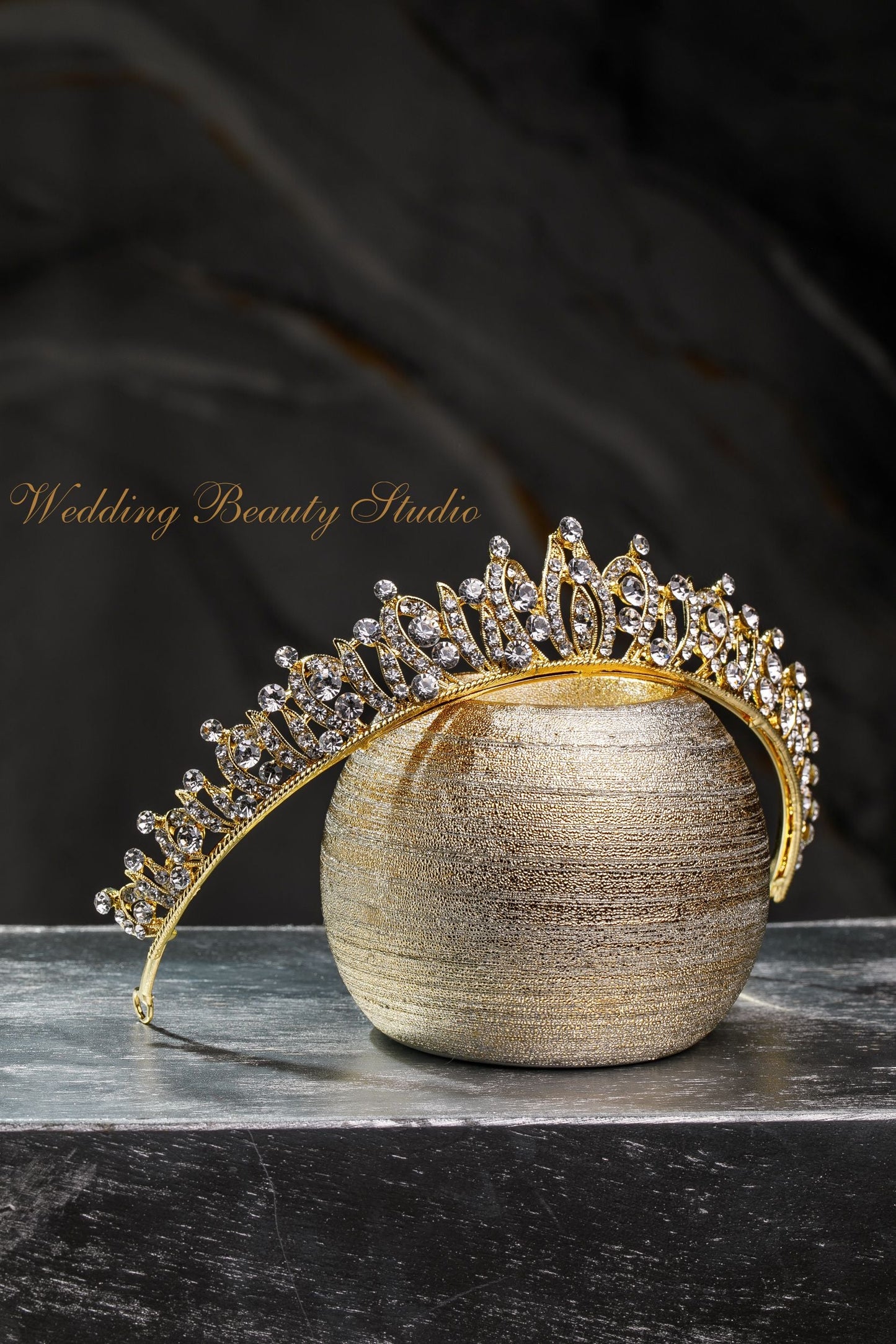 gold bridal tiara